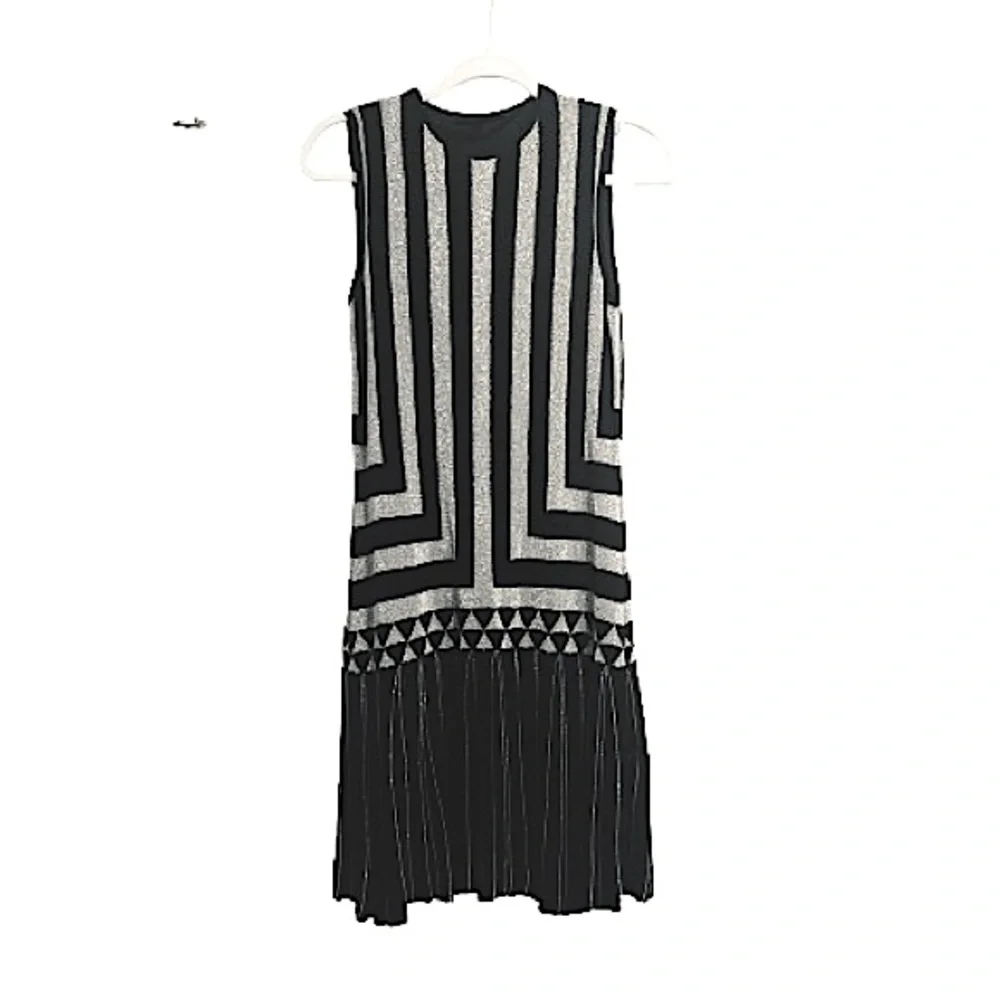 Cynthia Steffe Dress in Black and Silver, Size S - Picture 2 of 8